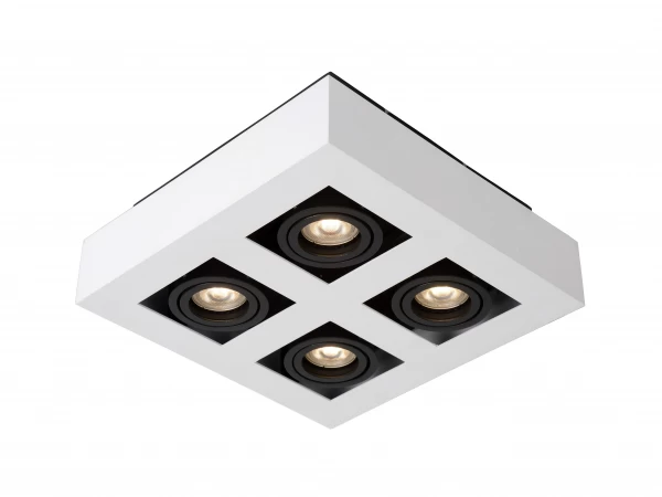 Spot XIRAX 4 Spots - Wit/zwart Wit 5 Spot XIRAX 4 Spots - Wit/zwart Wit - Afbeelding 5