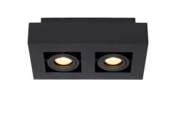 Spot XIRAX 2 Spots - Zwart Zwart -Welkom bij Verlichting en Meubels Winkel! lucide xirax 32825