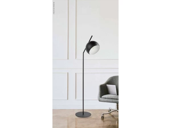 Vloerlamp GUGGENHEIM - Zwart Zwart 2 Vloerlamp GUGGENHEIM - Zwart Zwart - Afbeelding 2