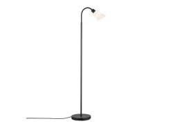 Nordlux Vloerlamp MOLLI 1 - Zwart/gesatineerd Glas Zwart