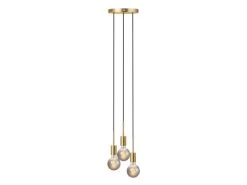 Nordlux Hanglamp PACO 3 - Messing/zwart Multicolor