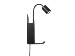 Nordlux Wandlamp Met Houder ROOMI - Zwart Metaal Zwart