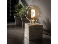 Tafellamp BLOCK - Antiek Nikkel Grijs