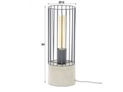 Tafellamp CILINDER - Beton/zwart Grijs -Welkom bij Verlichting en Meubels Winkel! richter young design cilinder 50779