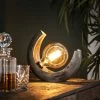 Tafellamp HALF MOON - Oud Zilver Zilver