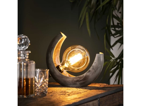Tafellamp HALF MOON - Oud Zilver Zilver 1 Tafellamp HALF MOON - Oud Zilver Zilver