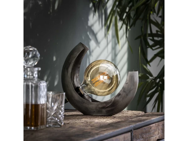Tafellamp HALF MOON - Oud Zilver Zilver 2 Tafellamp HALF MOON - Oud Zilver Zilver - Afbeelding 2
