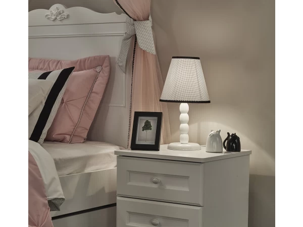 Tafellamp LORA - Wit/zwart Wit 1 Tafellamp LORA - Wit/zwart Wit