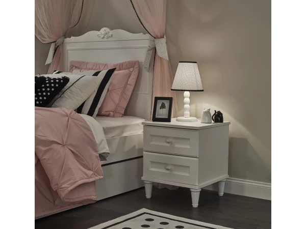 Tafellamp LORA - Wit/zwart Wit 2 Tafellamp LORA - Wit/zwart Wit - Afbeelding 2