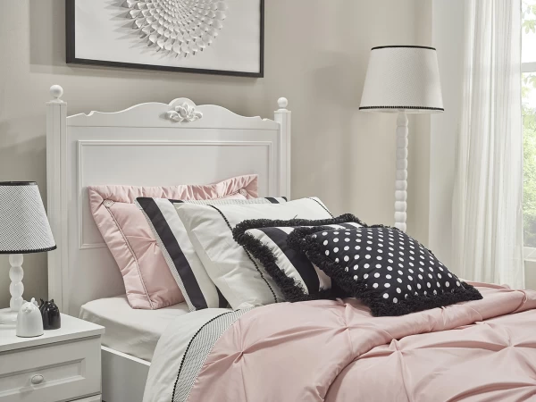 Vloerlamp LORA - Wit/zwart Wit 5 Vloerlamp LORA - Wit/zwart Wit - Afbeelding 5