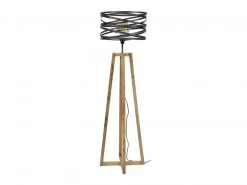 Vloerlamp TWIST - Hout/metaal Hout